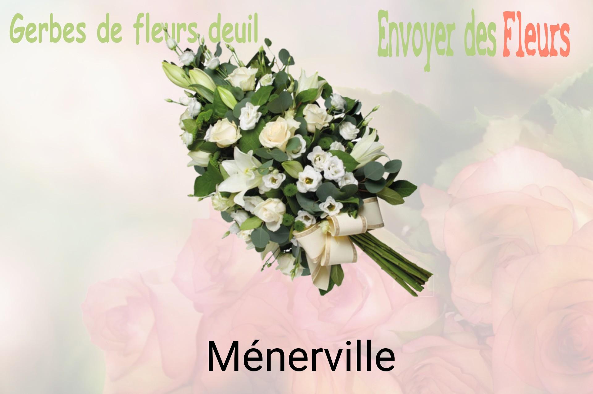 Gerbe de fleurs de deuil livrée à Ménerville